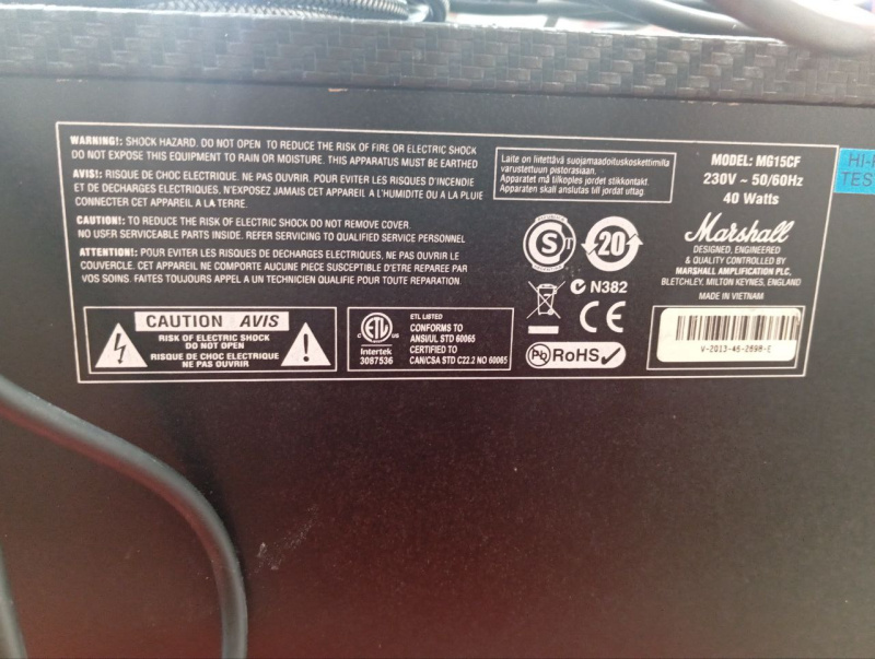 Усилитель Marshall MG15Cf