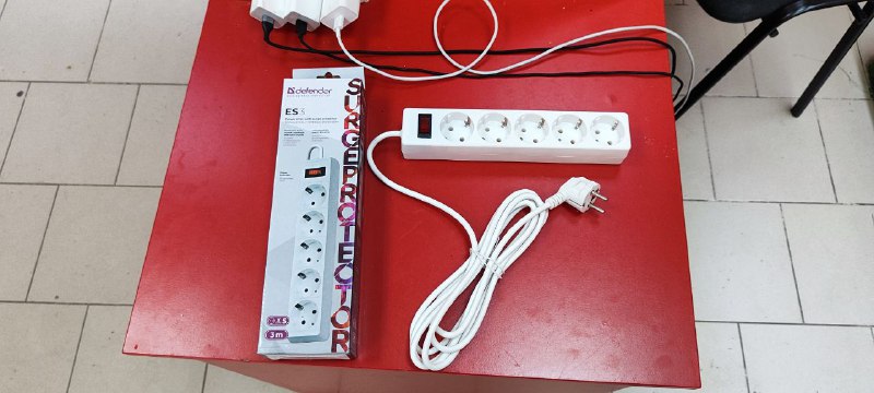 Сетевой фильтр Defender ES, 3м, 5 розеток