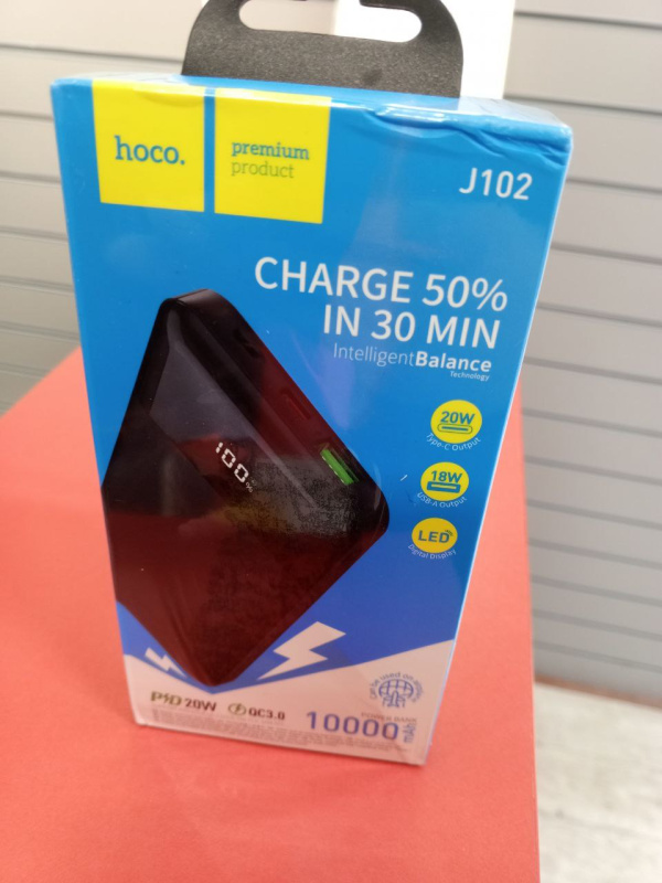 Внешний аккумулятор Hoco J102 Cool, 10000мАч