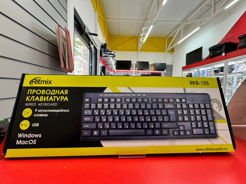 Устройства ввода Клавиатура проводная Ritmix RKB-15