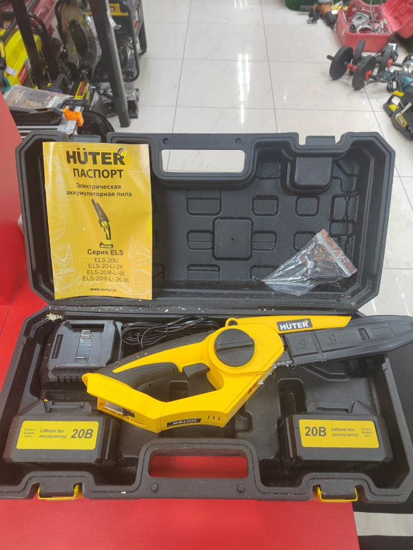 Электропила Huter ELS/8 LI-2k-bl ea+